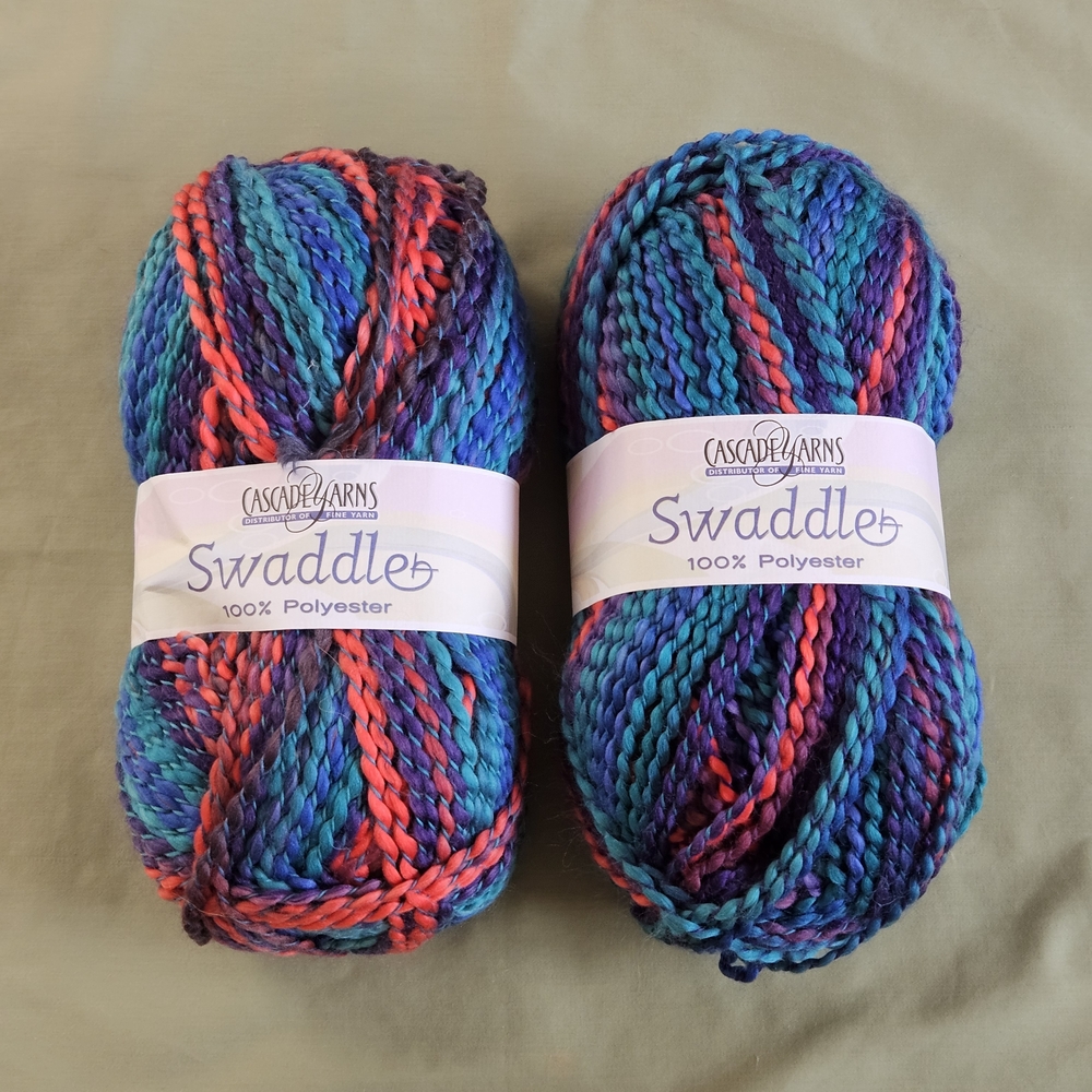 Discontinued NEW Cascade Yarns Swaddle Multicolor Color #20 Set of 2 - Destash
